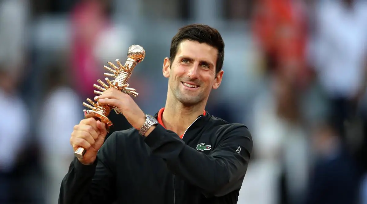 Novak Djokovic jubelt nach einem seiner sechs Siege bei den ATP Finals, dem prestigeträchtigen Saisonabschlussturnier.