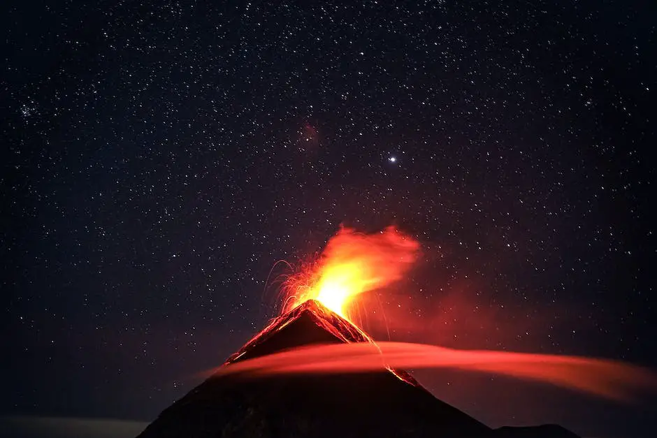 Aufnahme einer vulkanischen Eruption